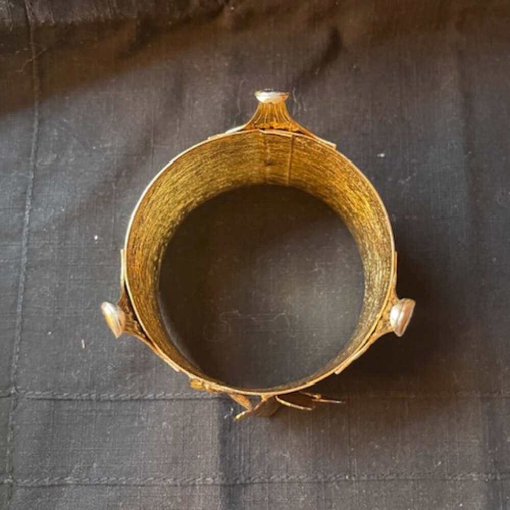 50's 24 Kt Gold-Plated Stylebuilt Butterfly Hollywood Reg. Soap Dish W Cup Hlder - Picture 6 of 7